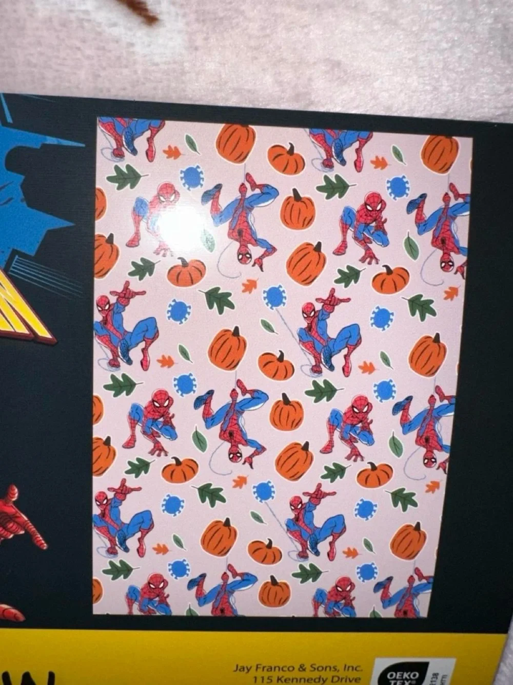 Marvel Spider-Man Fall Pumpkins Plush Throw Blanket